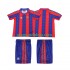 Camisola FC Barcelona 1996 1997 Retro Criança Equipamento Primeiro Manga Curta